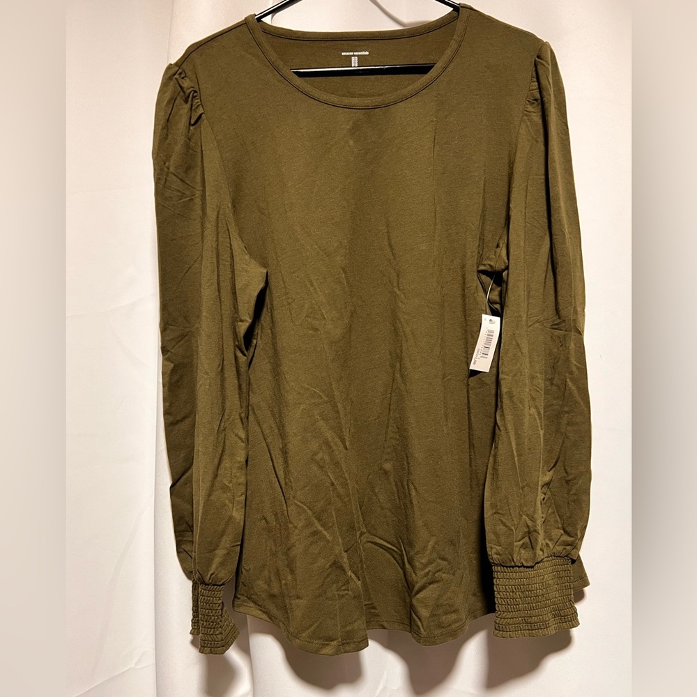 Amazon Essentials Olive green with Long Sleeves